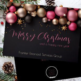 Festiva Elegante tarjeta de vacaciones para Navidades corp