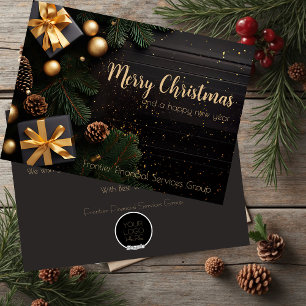 Festiva Elegante tarjeta de vacaciones para Navidades corp