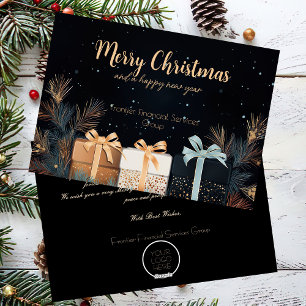Festiva Elegante tarjeta de vacaciones para Navidades corp
