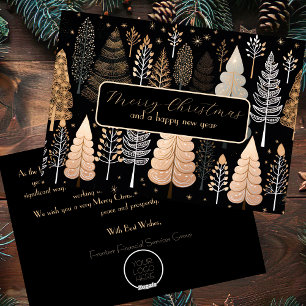 Festiva Elegante tarjeta de vacaciones para Navidades corp