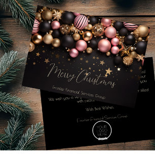 Festiva Elegante tarjeta de vacaciones para Navidades corp