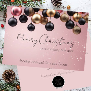 Festiva Elegante tarjeta de vacaciones para Navidades corp