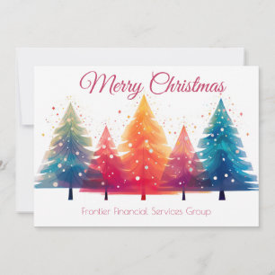 Festiva Elegante tarjeta de vacaciones para Navidades corp