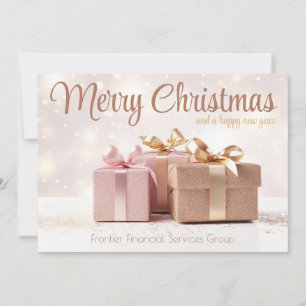 Festiva Elegante tarjeta de vacaciones para Navidades corp