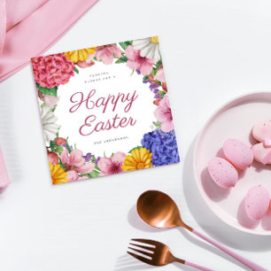 Festiva Elegante tarjeta de vacaciones plana de Pascua con