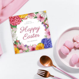 Festiva Elegante tarjeta de vacaciones plana de Pascua con