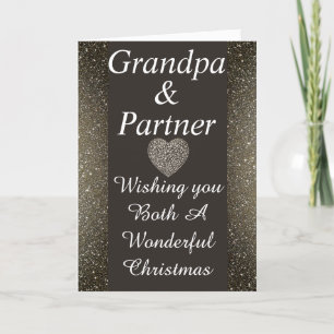 Festiva Elegante tarjeta especial de abuelo y Navidades as