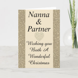 Festiva Elegante tarjeta especial de nana y Navidades asoc