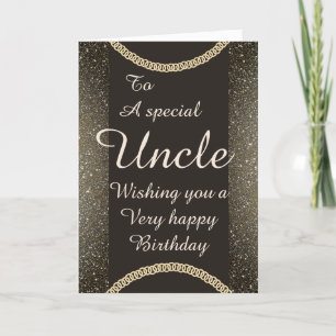 Festiva Elegante tarjeta especial de tío Cumpleaños