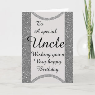 Festiva Elegante tarjeta especial de tío Cumpleaños