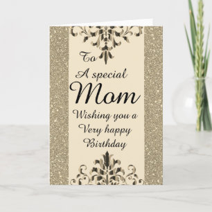 Festiva Elegante tarjeta especial para mamá Cumpleaños