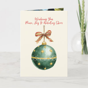 Festiva Elegante tarjeta fotográfica de Navidades de honor