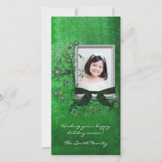 Festiva Elegante tarjeta fotográfica de vacaciones