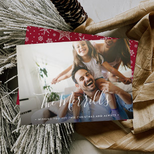 Festiva Elegante   Tarjeta fotográfica de vacaciones