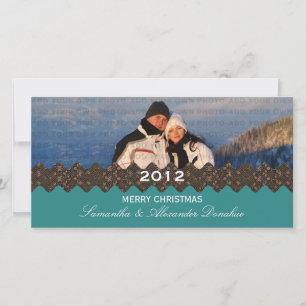Festiva Elegante Tarjeta fotográfica de vacaciones de cint