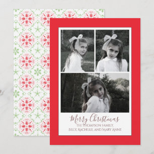 Festiva Elegante tarjeta fotográfica multifotografía de Na