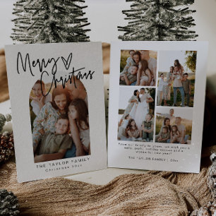 Festiva Elegante tarjeta Minimalista de Navidades de fotog