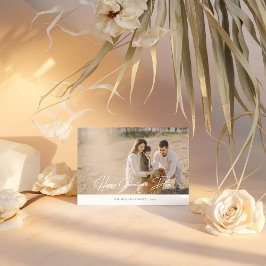 Festiva Elegante tarjeta navideña de fotografía familiar d