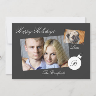 Festiva Elegante tarjeta plana de fotos para vacaciones en