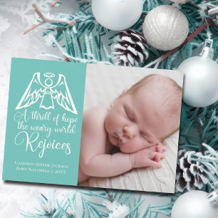 Festiva Elegante tarjeta religiosa de Navidades de Baby Ph