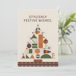 Festiva Elegante vacaciones - Tarjeta de Navidades