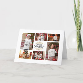 Festiva Elegante Vrolijk Kerstfeest fotocolaje Tarjeta de 