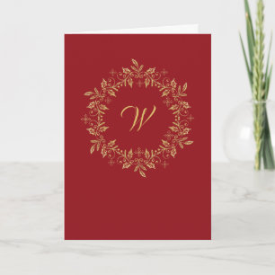 Festiva Elegante Wreath Oro que PICK COLOR tarjeta de vaca