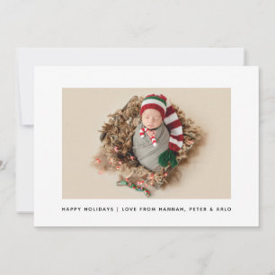 Festiva Elegante y simple tarjeta de vacaciones de Recién
