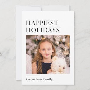 Festiva elegante y simple tarjeta de vacaciones minimalist