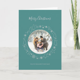 Festiva Elegantes Navidades de fotografía con tarjeta de v
