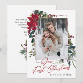 Festiva Elegantes Navidades Tarjeta de vacaciones fotográf
