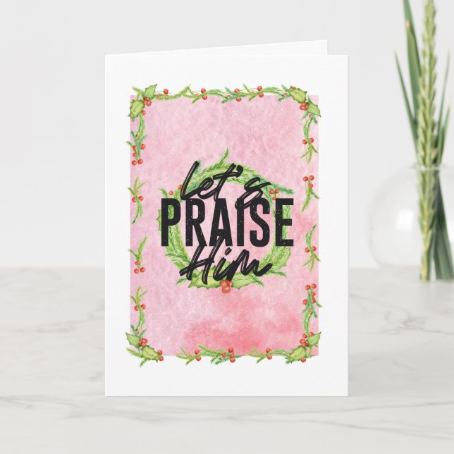 Festiva Elogiémosle la tarjeta de Navidades (Anverso)