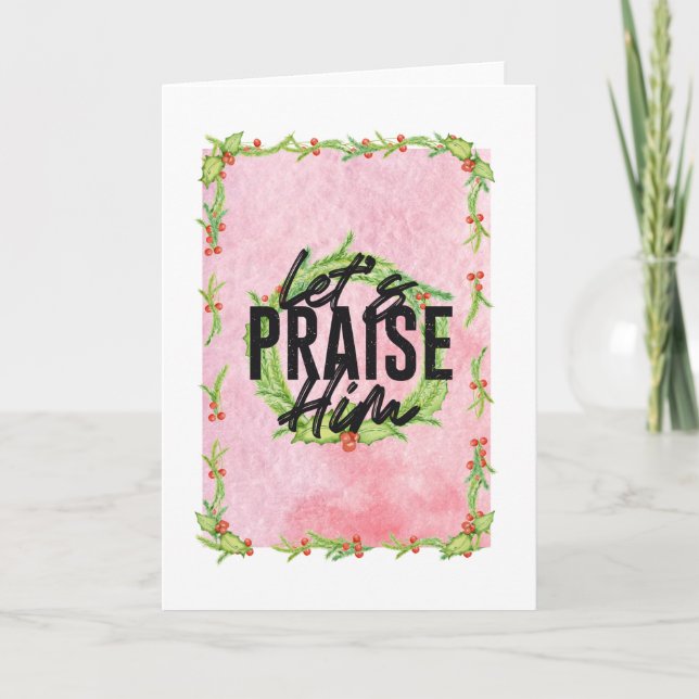 Festiva Elogiémosle la tarjeta de Navidades (Anverso)