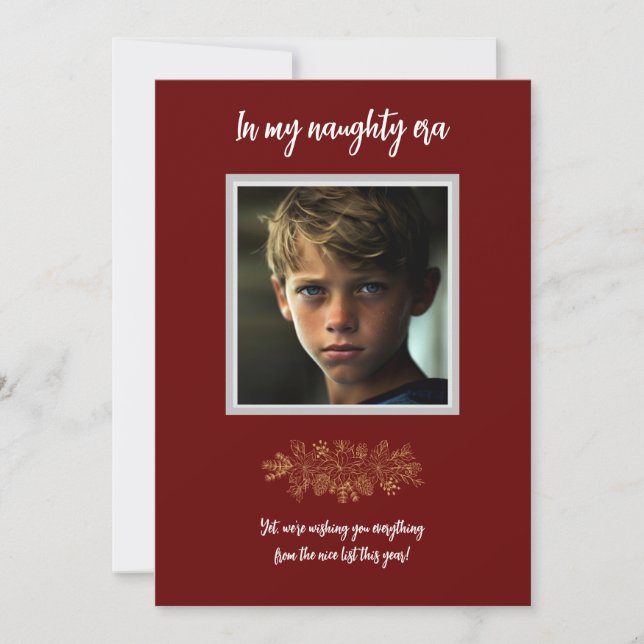 Festiva En mi tarjeta de Navidades de la infancia (Anverso)