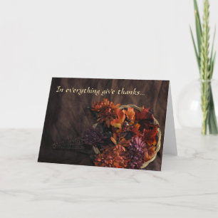 Festiva "En todo dé tarjeta de la cornucopia de la flor de