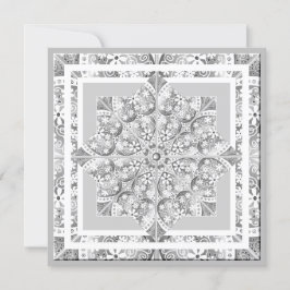 Festiva Encaje de cerámica tarjeta gris negro