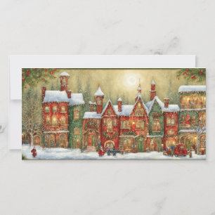 Festiva Encantadores Navidades de Snowy Village Tarjeta 3
