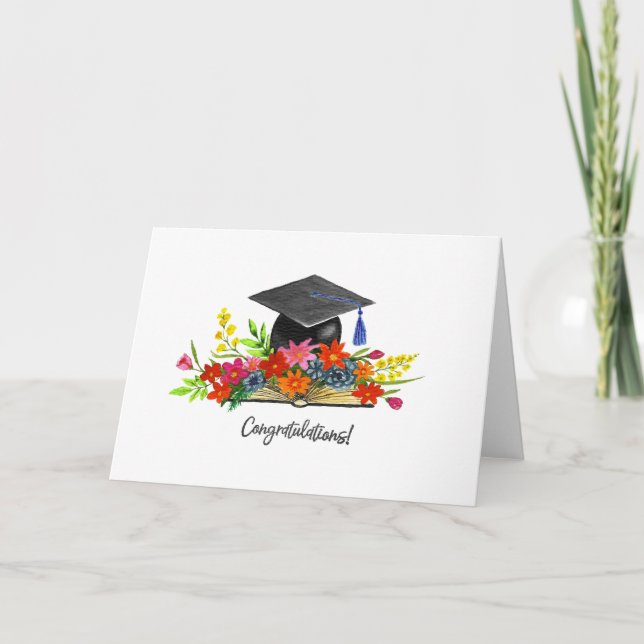 Festiva ¡Enhorabuena! Tarjeta de graduación, regalo para a (Anverso)