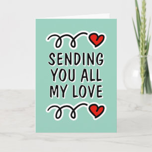 Festiva Enviando todo mi amor tarjeta de felicitación pers