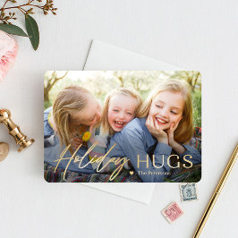 Festiva Envío de la tarjeta de fotos moderna de los abrazo