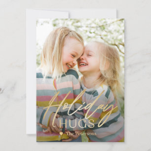 Festiva Envío de la tarjeta de fotos moderna de los abrazo