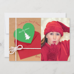 Festiva Envío de tarjeta de vacaciones de amor y besos