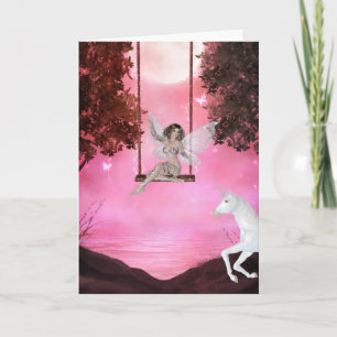 Festiva Envío para la tarjeta de felicitación Unicornio - 