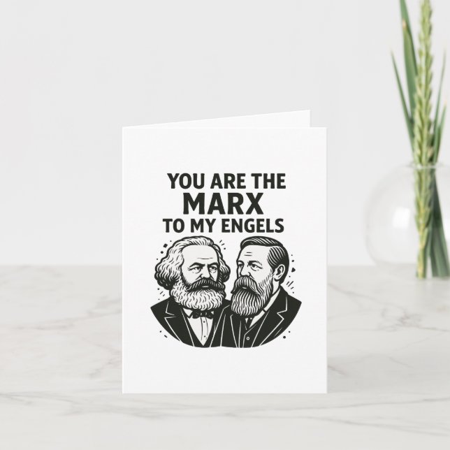 Festiva Eres el Marx para mi tarjeta de San Valentín Engel (Anverso)