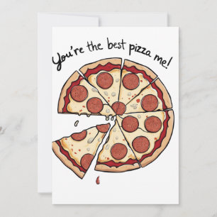 Festiva Eres la mejor pizza mi tarjeta personalizada