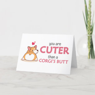 Festiva Eres más lindo que la tarjeta de culo de Corgi