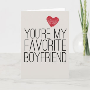Festiva Eres mi favorita tarjeta de amor divertida para no