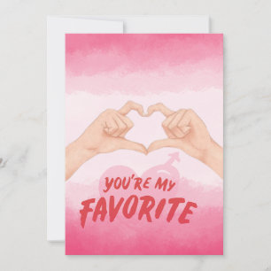 Festiva Eres mi favorito – Tarjeta romántica del día de Sa