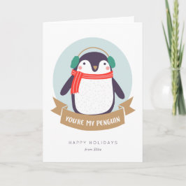 Festiva Eres mi tarjeta de Navidades pingüinos