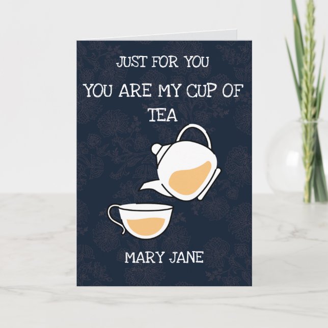 Festiva Eres mi tarjeta de saludo de la Copa de Té (Anverso)